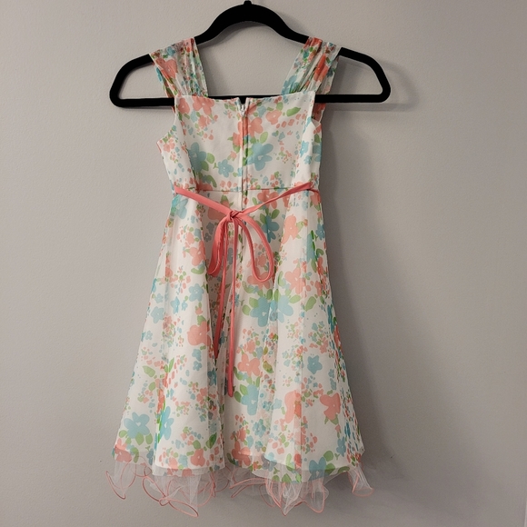 La Princess Girls Pretty Floral Dress Sz 6 - Picture 4 of 11